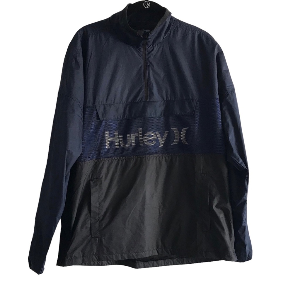 Hurley Siege Anorak Logo Jacket In Obsidian sz M